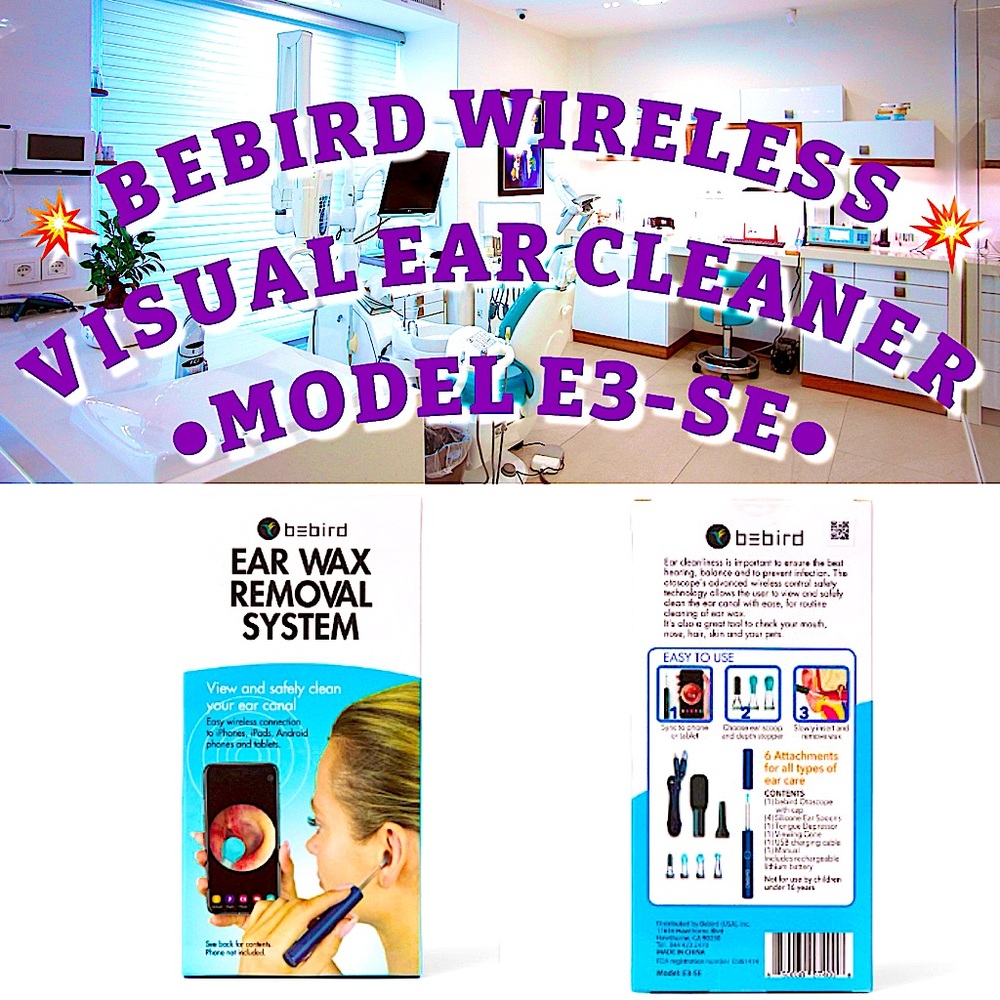 💥BeBird - Wireless Visual Ear Cleaner •Model E3-SE• -Humans/Pets— (NEW/SEALED)